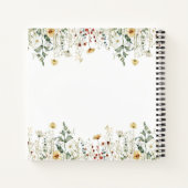 Fleur sauvage d'été de terrain Mariage livre d'hô (Dos)