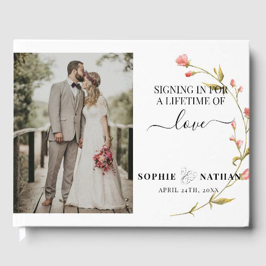 Fleur sauvage d'été du printemps | Livre d'invité (Recto)