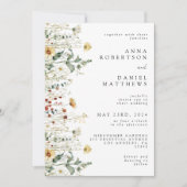 Fleur sauvage d'été Faire-part de mariage de terra (Devant)