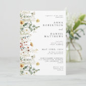 Fleur sauvage d'été Faire-part de mariage de terra (Debout devant)