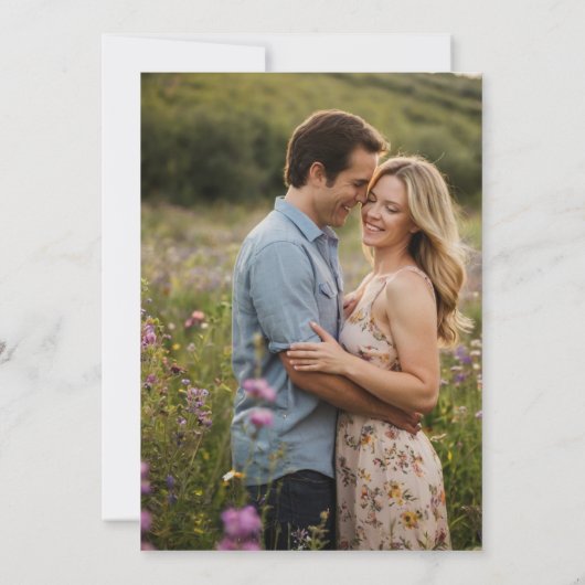 Fleur sauvage d'été Faire-part de mariage photo (Dos)