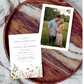 Fleur sauvage d'été Faire-part de mariage photo