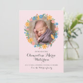 Fleur sauvage d'été Faire-part de naissance fille  (Debout devant)