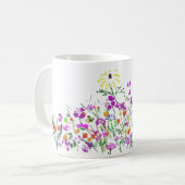 Fleur sauvage Doodle Mug (Devant gauche)
