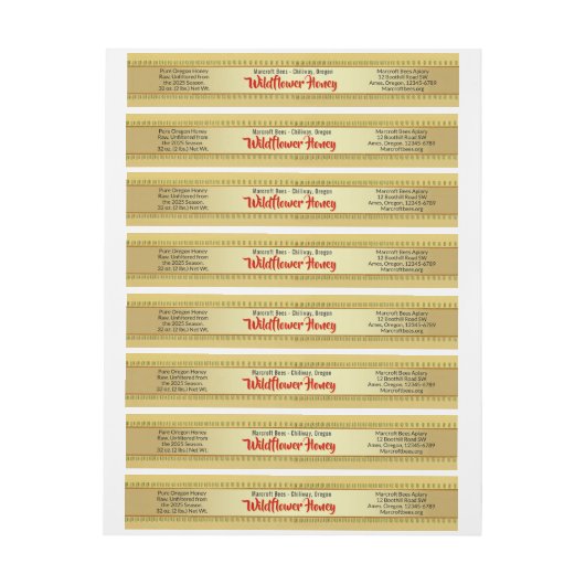 Fleur sauvage d'or envelopper autour de Étiquette  (Feuille)