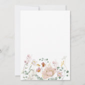 Fleur sauvage douce Baby shower Floral Invitation (Dos)