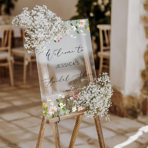 Fleur sauvage douche nuptiale Bienvenue