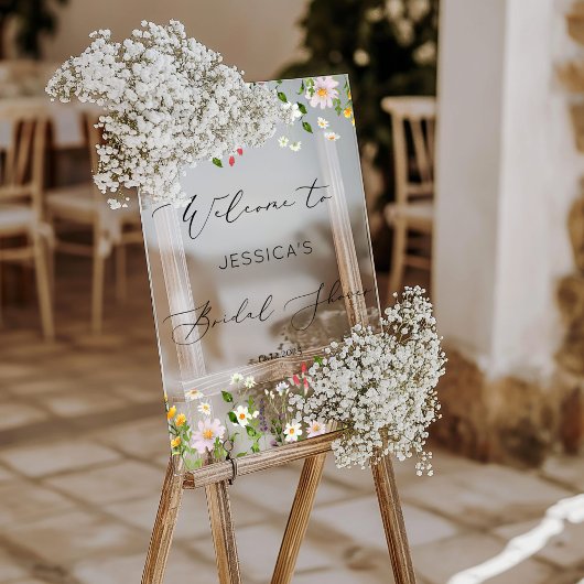 Fleur sauvage douche nuptiale Bienvenue