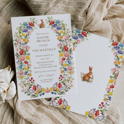 Fleur sauvage du jardin de printemps Invitation de