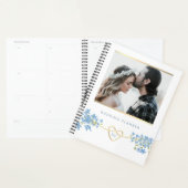 Fleur sauvage Dusty Wedding planner bleu (Devant avec enveloppe)