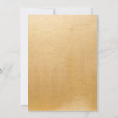 Fleur sauvage élégant + Faire-part de mariage Or (Dos)