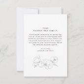 Fleur sauvage Élégant Mariage moderne Merci photo (Dos)