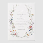Fleur sauvage Elegant Vintage Wedding Invitation (Recto)