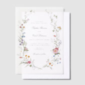 Fleur sauvage Elegant Vintage Wedding Invitation (Compenser)