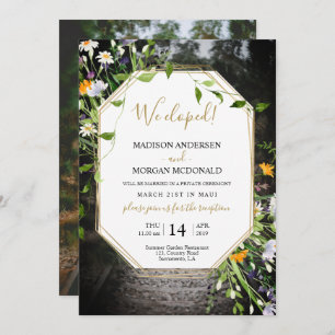 Fleur sauvage Elopement réception Photo invitation