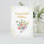 Fleur sauvage En Bloom Bonne Carte Anniversaire Be (Debout devant)