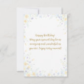 Fleur sauvage En Bloom Bonne Carte Anniversaire Be (Dos)