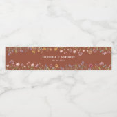 Fleur sauvage en terre cuite Mariage Étiquette bou (Étiquettes simples)