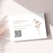Fleur sauvage en terre cuite QR Code mariage RSVP