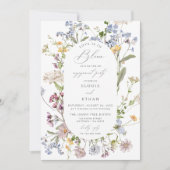 Fleur sauvage Engagement Partie Amour Invitation e (Devant)