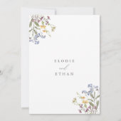 Fleur sauvage Engagement Partie Amour Invitation e (Dos)