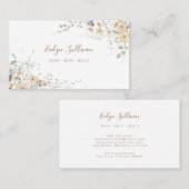 fleur sauvage et carte de visite de verdure (Devant / Derrière)