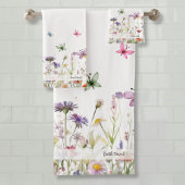 Fleur sauvage et papillons