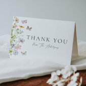 Fleur sauvage et papillons Merci de douche