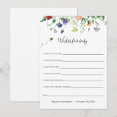 Fleur sauvage et souhait d'abeilles pour la carte  (Devant / Derrière)