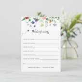 Fleur sauvage et souhait d'abeilles pour la carte  (Debout devant)