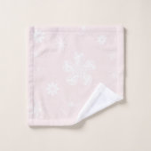 Fleur sauvage Été Doux rose pâle Motif (Gant de toilette)