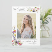 Fleur sauvage Faire-part de diplômes Photo Invitat (Debout devant)