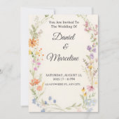 Fleur sauvage Faire-part de mariage Mariage person (Devant)