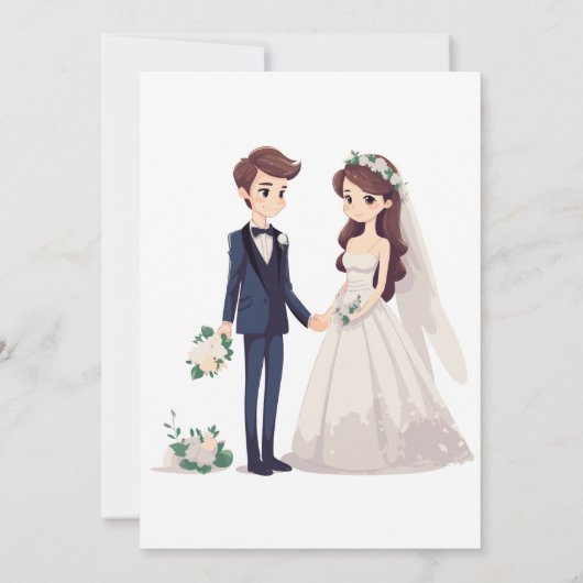 Fleur sauvage Faire-part de mariage Mariage person (Dos)