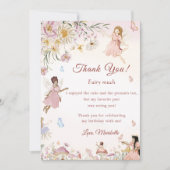 Fleur sauvage Fairy Anniversaire Photo Carte de re (Devant)