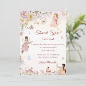 Fleur sauvage Fairy Anniversaire Photo Carte de re (Debout devant)