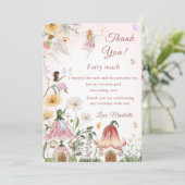 Fleur sauvage Fairy Anniversaire Photo Carte de re (Debout devant)