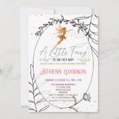 Fleur sauvage Fairy Thème Baby shower Invitation (Devant)
