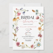 Fleur sauvage Field Boho Bridal Show Invitation (Devant)
