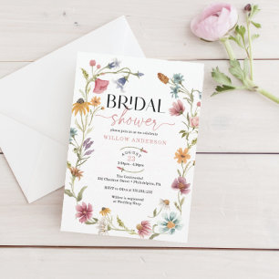 Fleur sauvage Field Boho Bridal Show Invitation