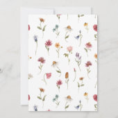 Fleur sauvage Field Boho Bridal Show Invitation (Dos)