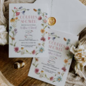 Fleur sauvage Field Boho Couples Show Invitation