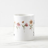 Fleur sauvage Field Boho Mug personnalisé avec nom (Centre)