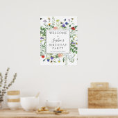 Fleur sauvage Fields Anniversaire Affiche de bienv (Cuisine)
