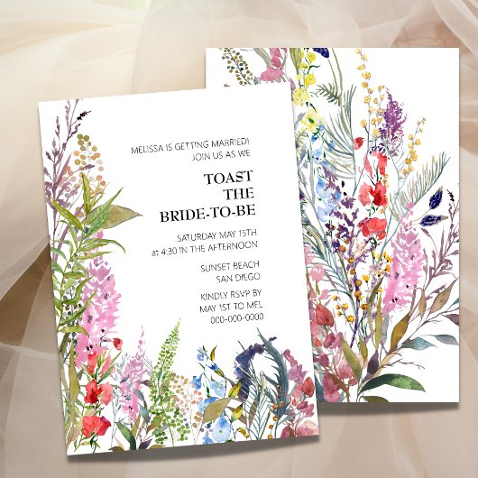 Fleur sauvage Fleurs nuptiales Invitation à la dou