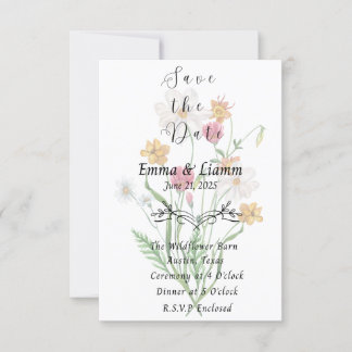 Fleur sauvage Fling Enregistrer la carte Date