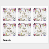 fleur sauvage floral amour et merci autocollant ma (Feuille)