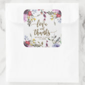 fleur sauvage floral amour et merci autocollant ma (Sac)