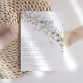Fleur sauvage Floral Baby Brunch Invitation