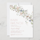 Fleur sauvage Floral Baby Brunch Invitation (Devant)